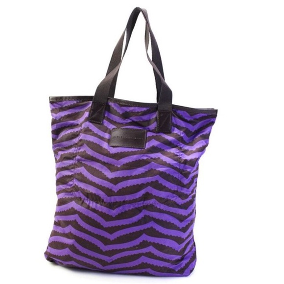 Marc Jacobs Handbags - Marc Jacobs Purple and Brown Zebra-Print Tote Bag
